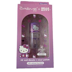 The Creme Shop x Sanrio Hello Kitty /40 pcs Nail Decals & Clear Coat / New